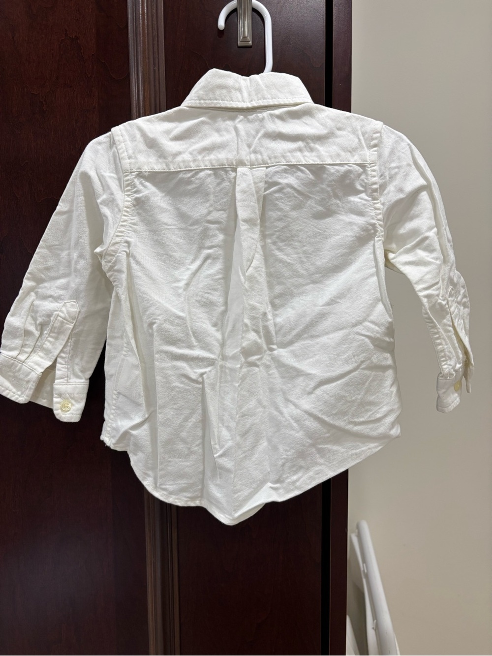 Ralph Lauren White Long-Sleeve Button-Down Shirt for Kids - Picture 4 of 6